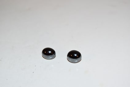Vintage 14k Hematite pierced earrings