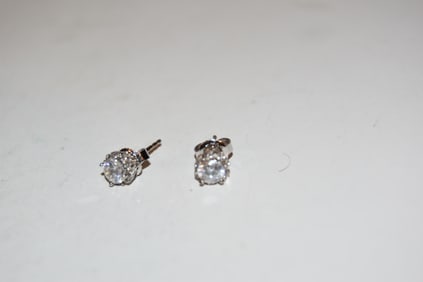 Vintage Sterling Silver tourmaline post earrings