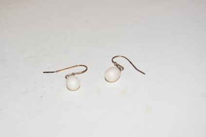 Vintage Sterling Silver pearl earrings