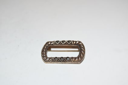 Judith Jack VTG Brooch Marcasite Pin Sterling Silver Signed JJ Art Deco Design