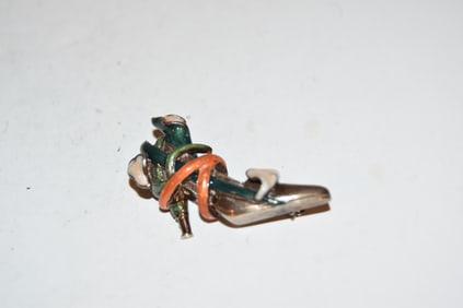 Vintage KENNETH J LANE Calla Lily High Heel Shoe Brooch Pin