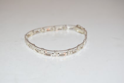 Vintage Sterling Silver FAS Bracelet 8"