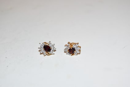 Vintage rhinestone post Earrings