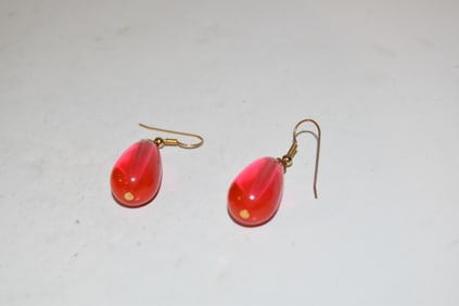 Vintage peach dangle Earrings