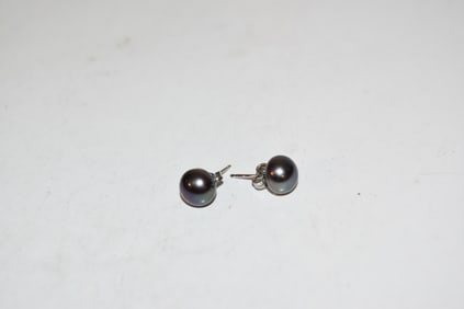 Vintage hematite post Earrings