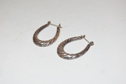 Vintage Sterling Silver hoop earrings