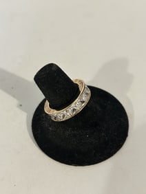 Vintage Sterling Silver DJ vermeal tourmaline Ring sz 8