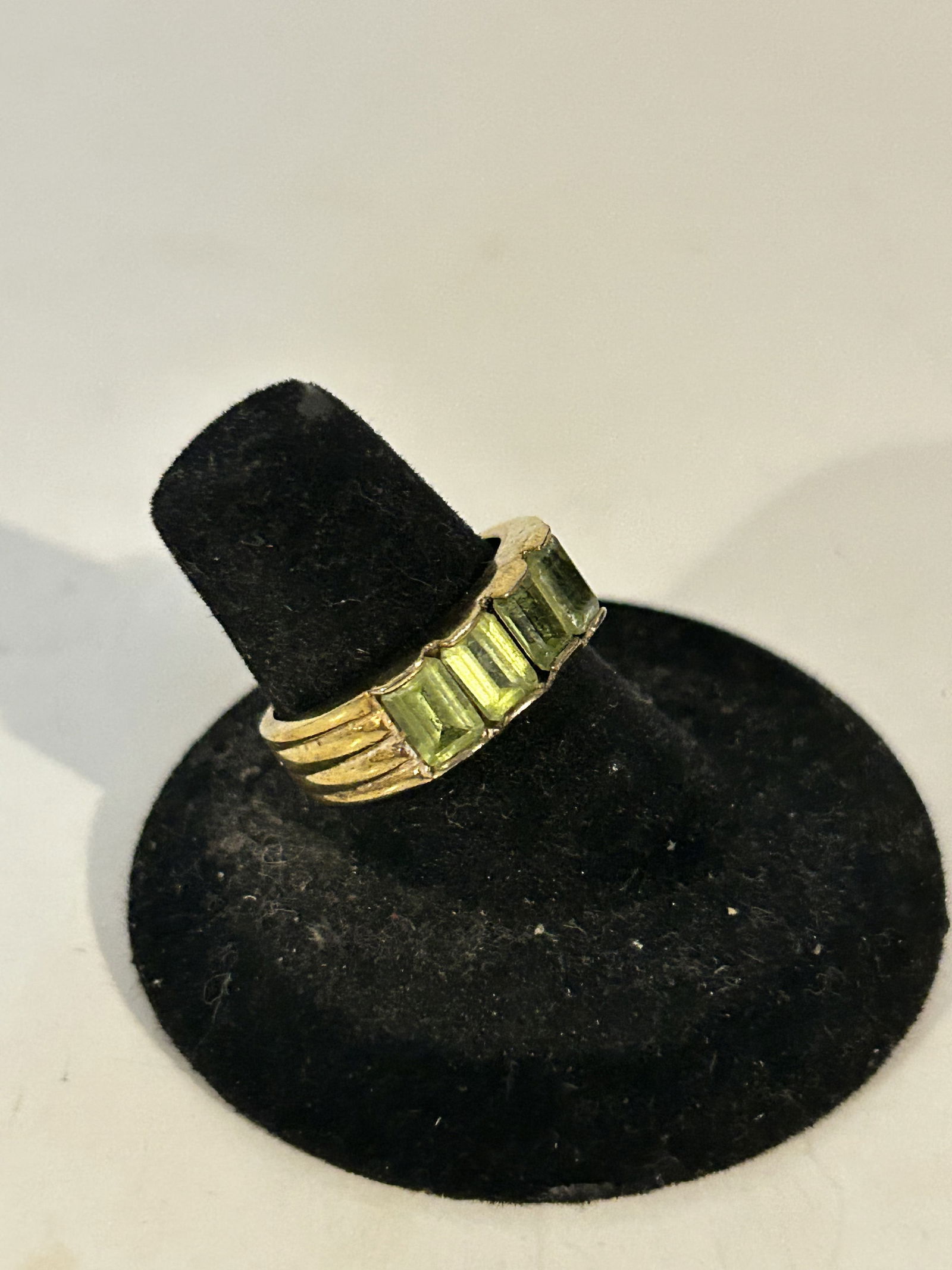 Vintage Sterling Silver tourmaline vermeal Ring sz 7 (1 of 5)