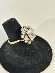 Vintage Sterling Silver tourmaline Ring sz 7