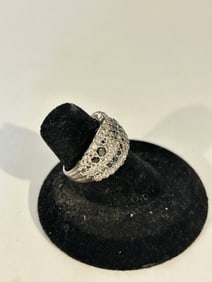 Vintage Sterling Silver CZ Ring sz 6