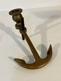 Vintage brass ankor candle holder