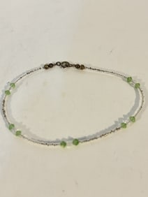 Vintage Sterling Silver beaded Bracelet sz 8"