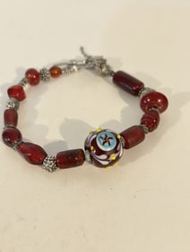 Vintage murano glass Bracelet sz 8"