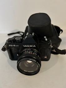 Yashica FX3 Super 35mm SLR Film Camera w/ 50mm F1.9 Lens works needs cleaning