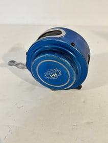 Vintage Automatic Fly Reel H-I Horrocks-Ibbotson Utica NY Blue untested