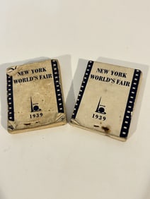 2 Vintage New York Worlds Fair books one missing back
