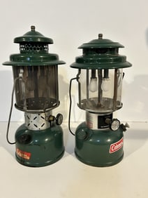 2 Vintage coleman lanterns Model 220H Model 220e