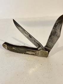 Vintage WESTERN Knife Made in USA Model 062 Folding Pocket Hunter Knife