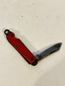 vintage USA red fob knife