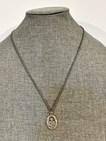 Vintage Sterling SilverChapel Pendant Chain sz 24"