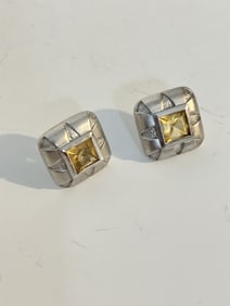 Vintage Sterling Silver gemstone Earrings