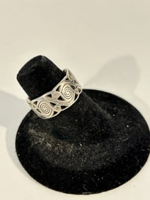 Vintage Designer PSCL Sterling Silver Ring sz 6.5