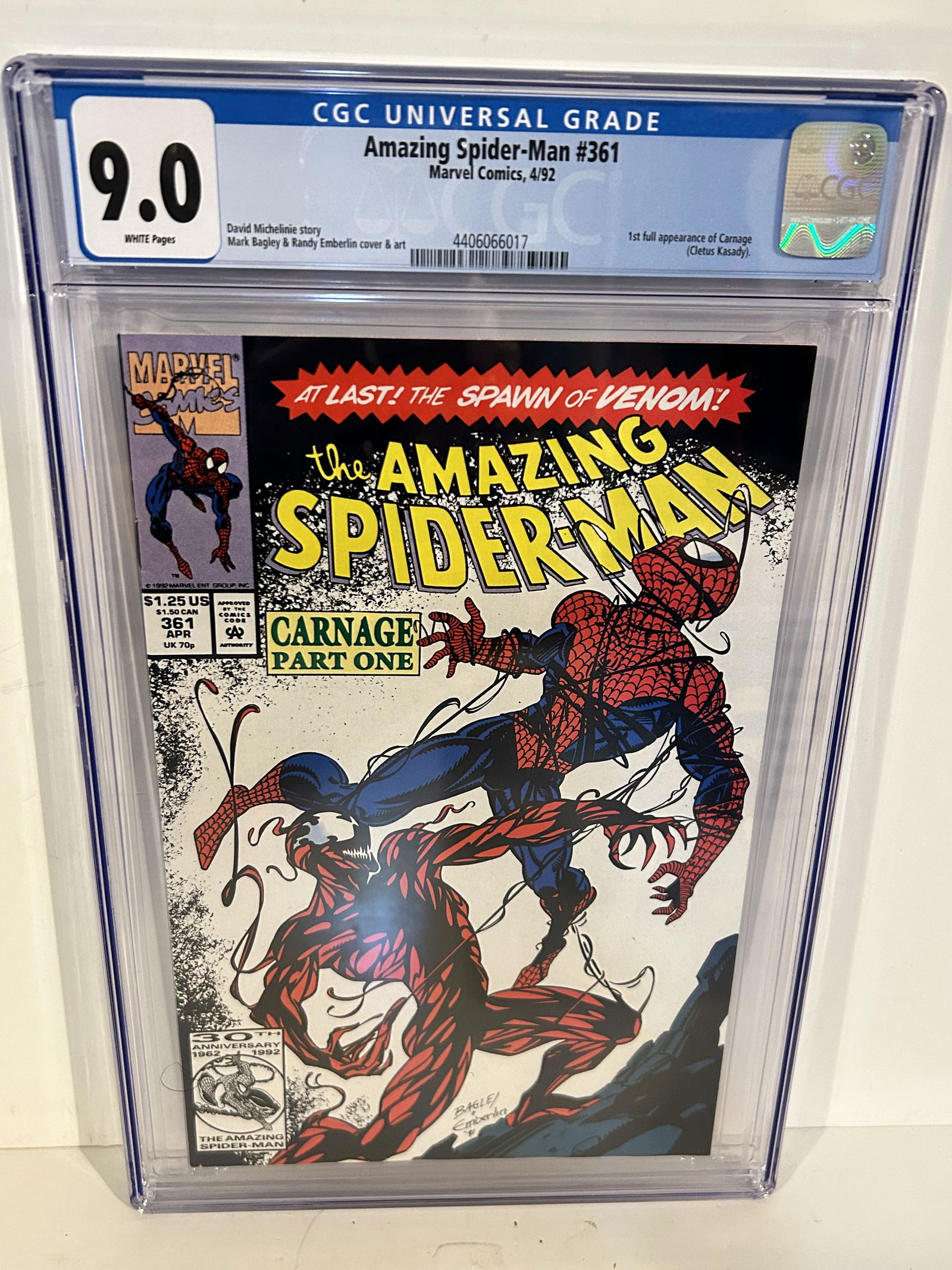 Vintage Comic Book CGC 9.0 amazing spider-man # 361 (1 of 2)
