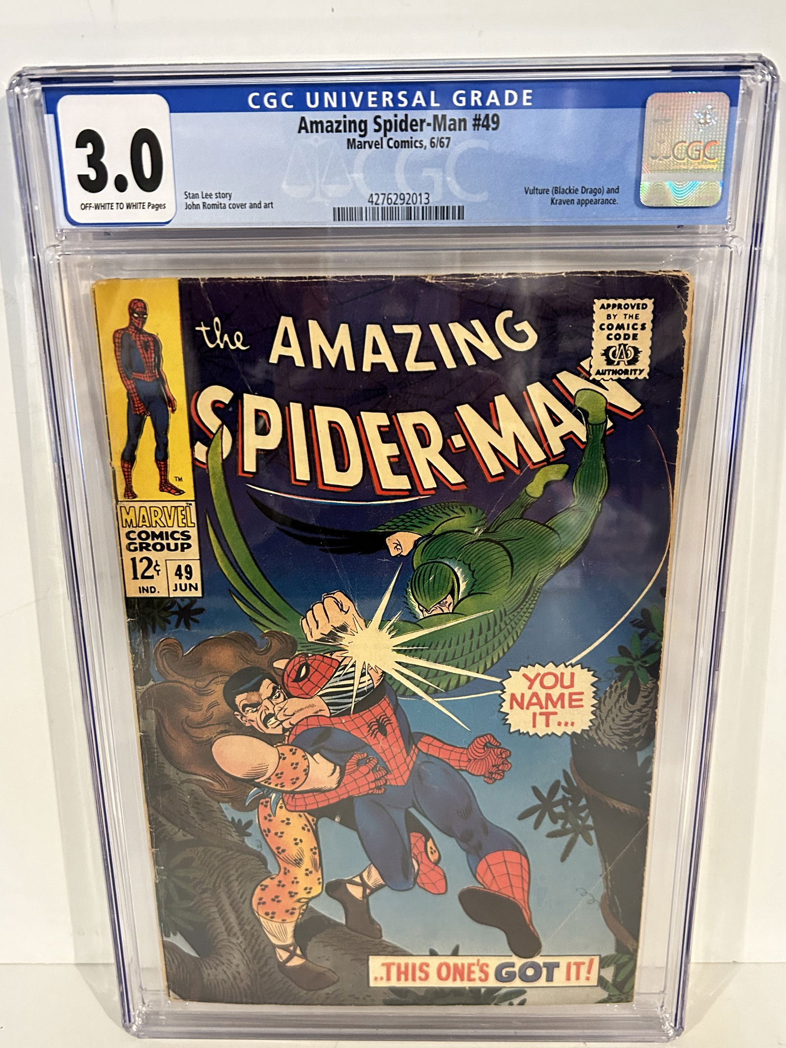 Vintage Comic Book CGC 3.0 amazing spider-man # 49 (1 of 2)
