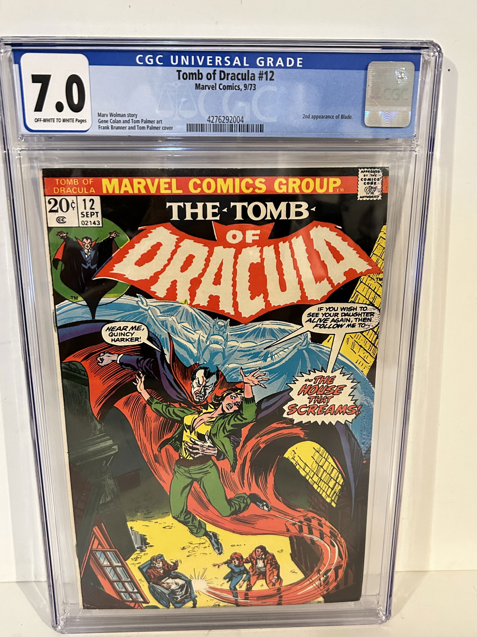 Vintage Comic Book CGC 7.0 tomb of dracular # 12 (1 of 2)