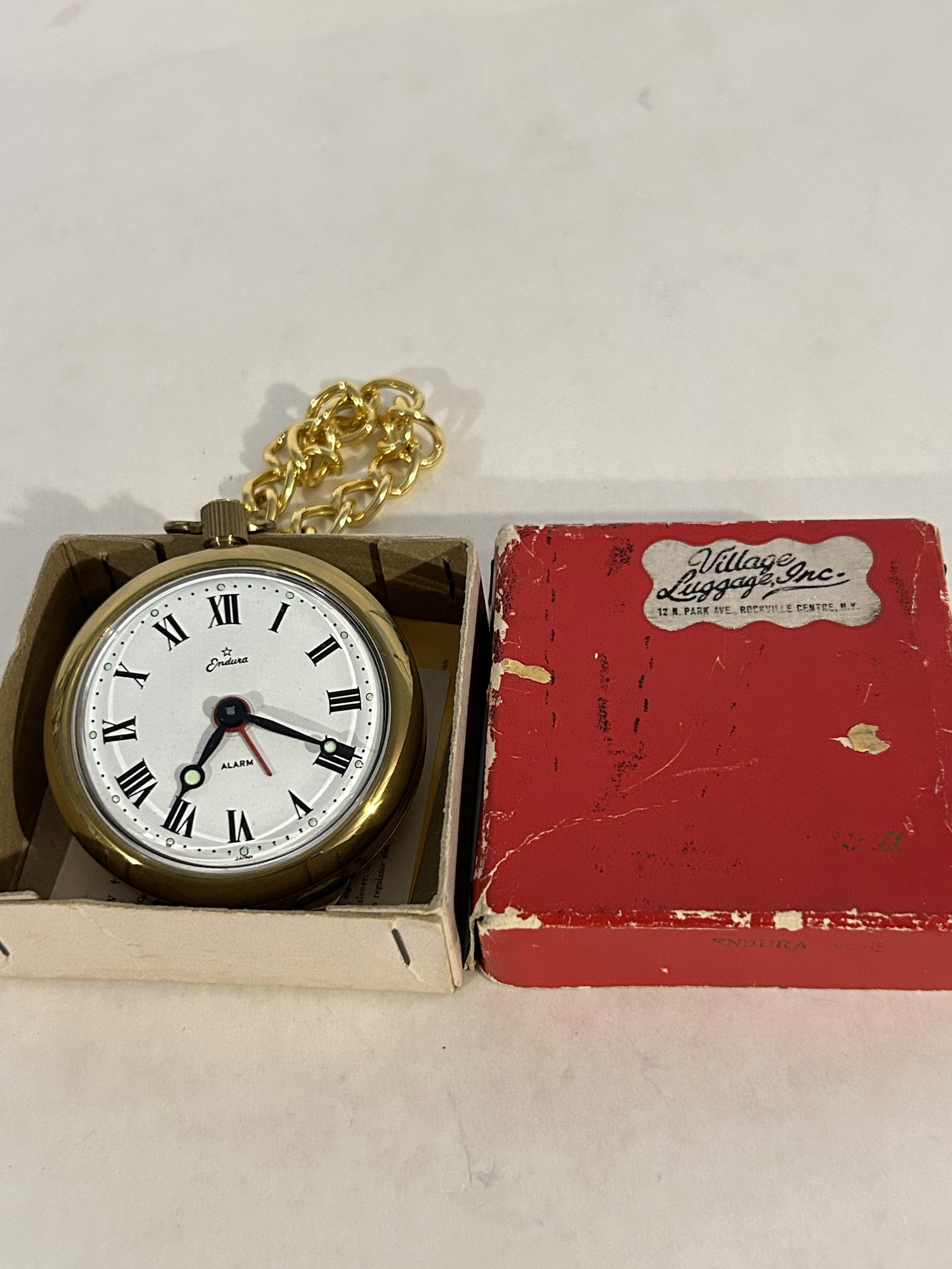 Swiss Endura Antique Alarm Pocket Watch works great New In Box: Swiss Endura Antique Alarm Pocket Watch works great New In Box Please view all photos as they are part of the description and condition of this Item, Feel free to contact me with questions or picture 