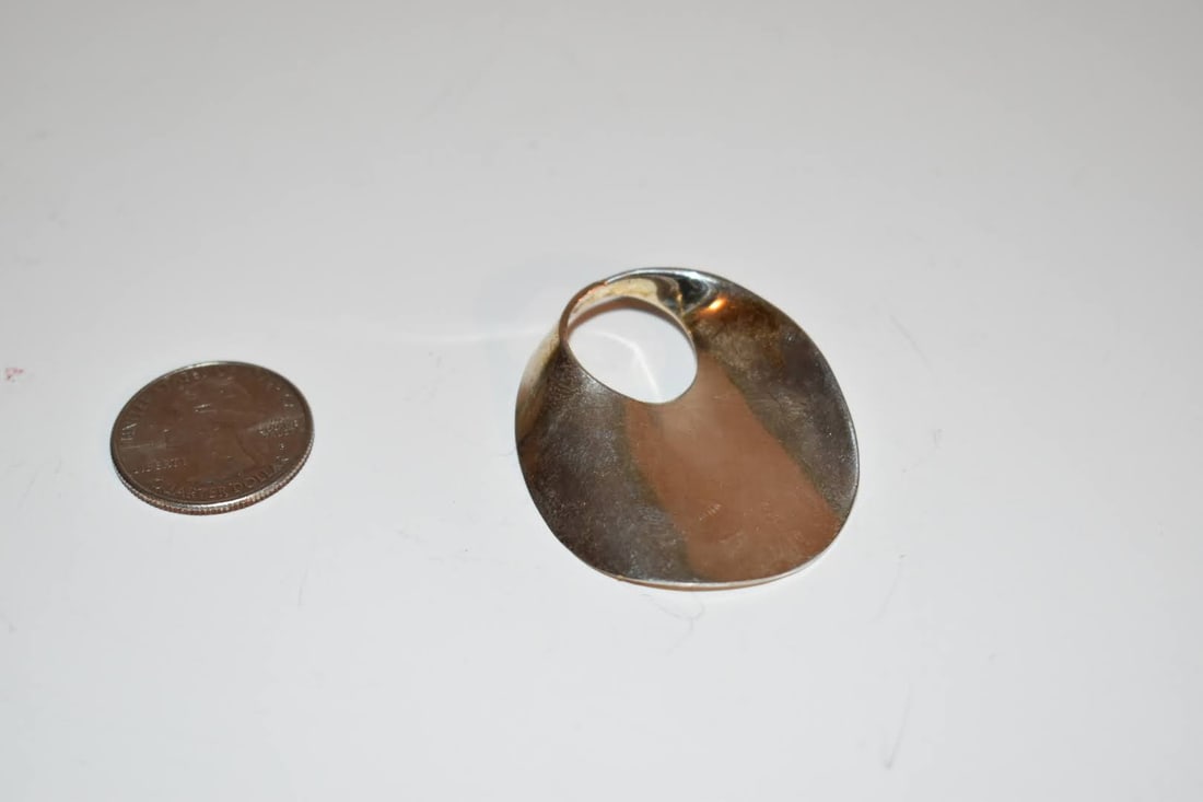 Vintage Modernist Mobius Large Pin Brooch Sterling Silver Mexico 925 ATI (1 of 4)