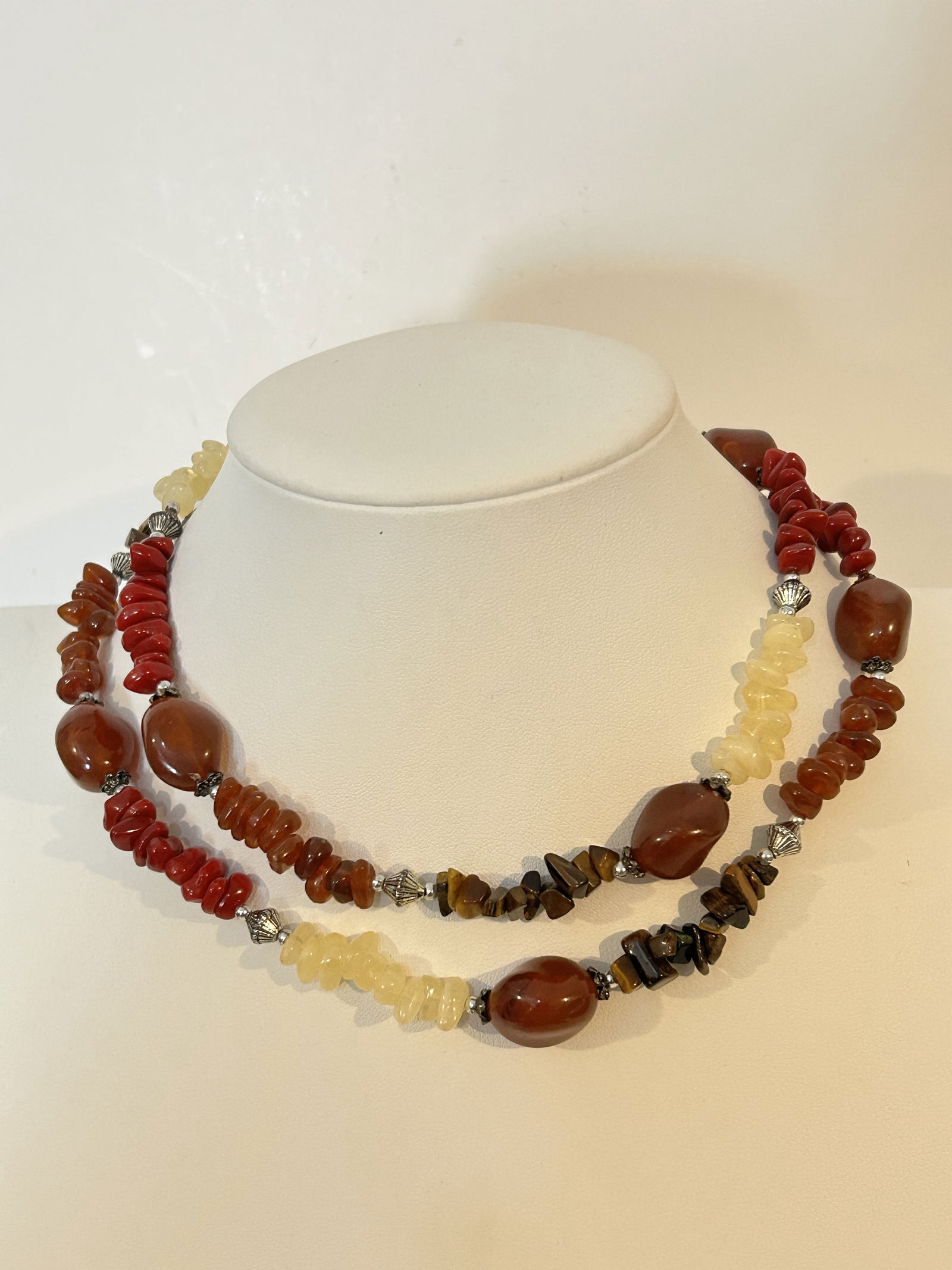 Vintage Colorful beaded Necklace 32" (1 of 3)