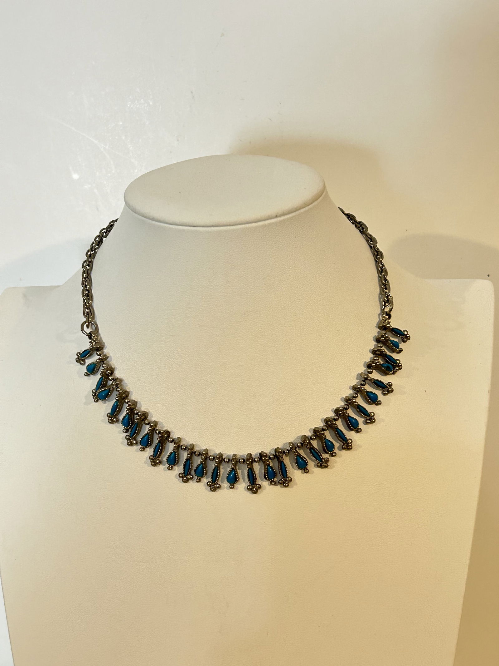 Vintage Turquoise color Necklace 14" (1 of 4)