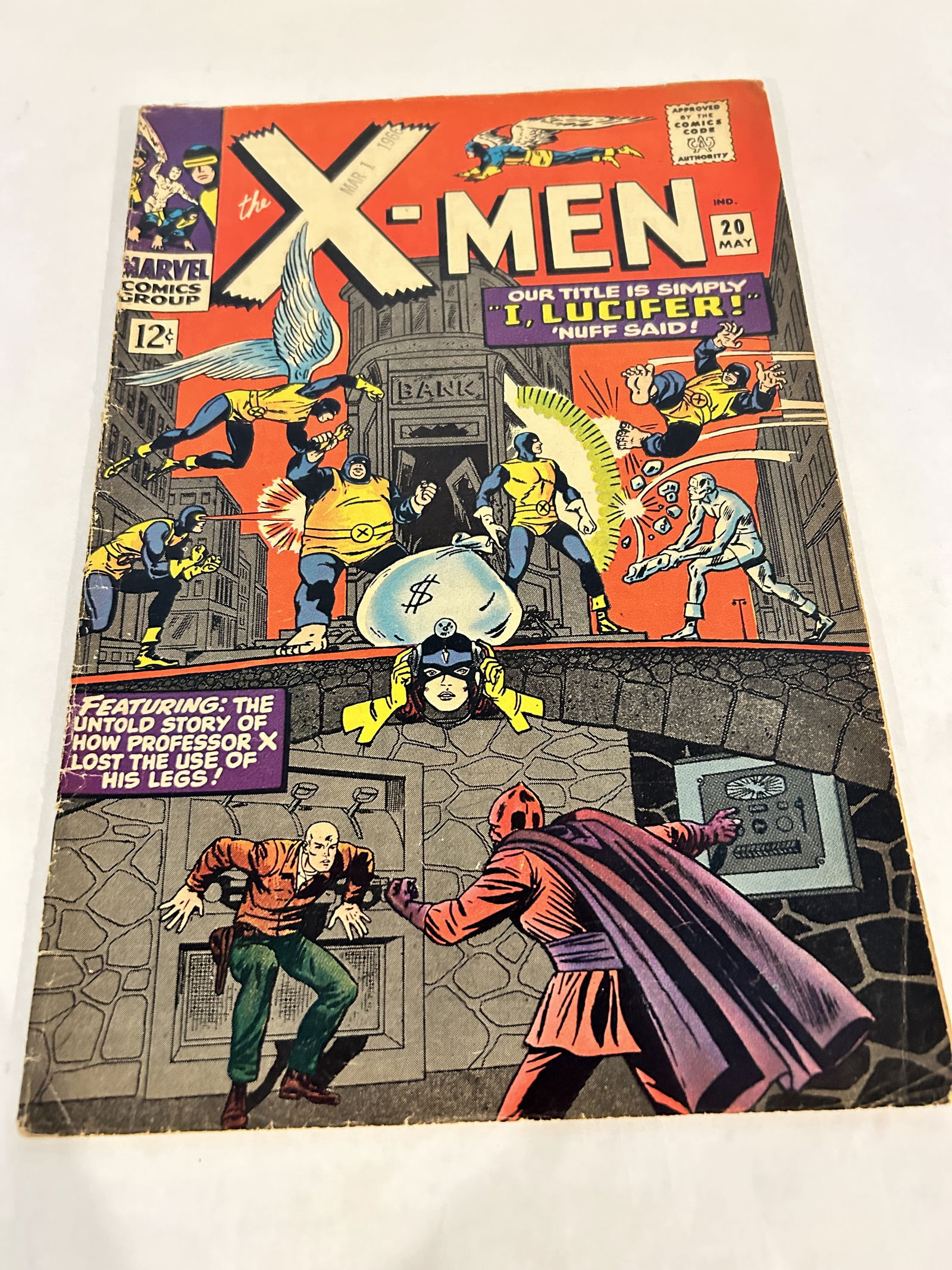 X Men #20- May 1966. Marvel Silver Age. Professor X Lost The Use Of His Legs (1 of 3)