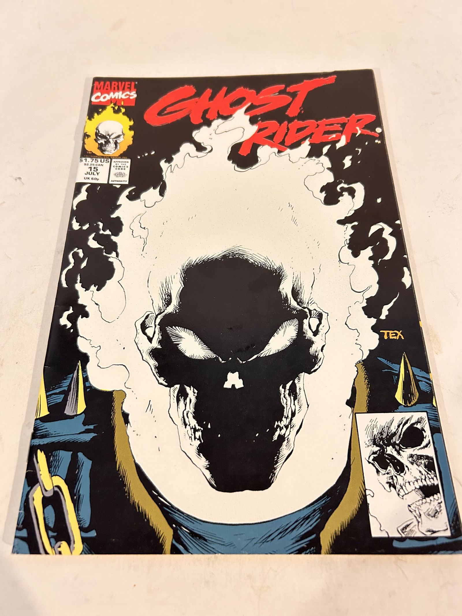 Ghost Rider v2 #15 Glow In The Dark 1991 Marvel Comics (1 of 3)