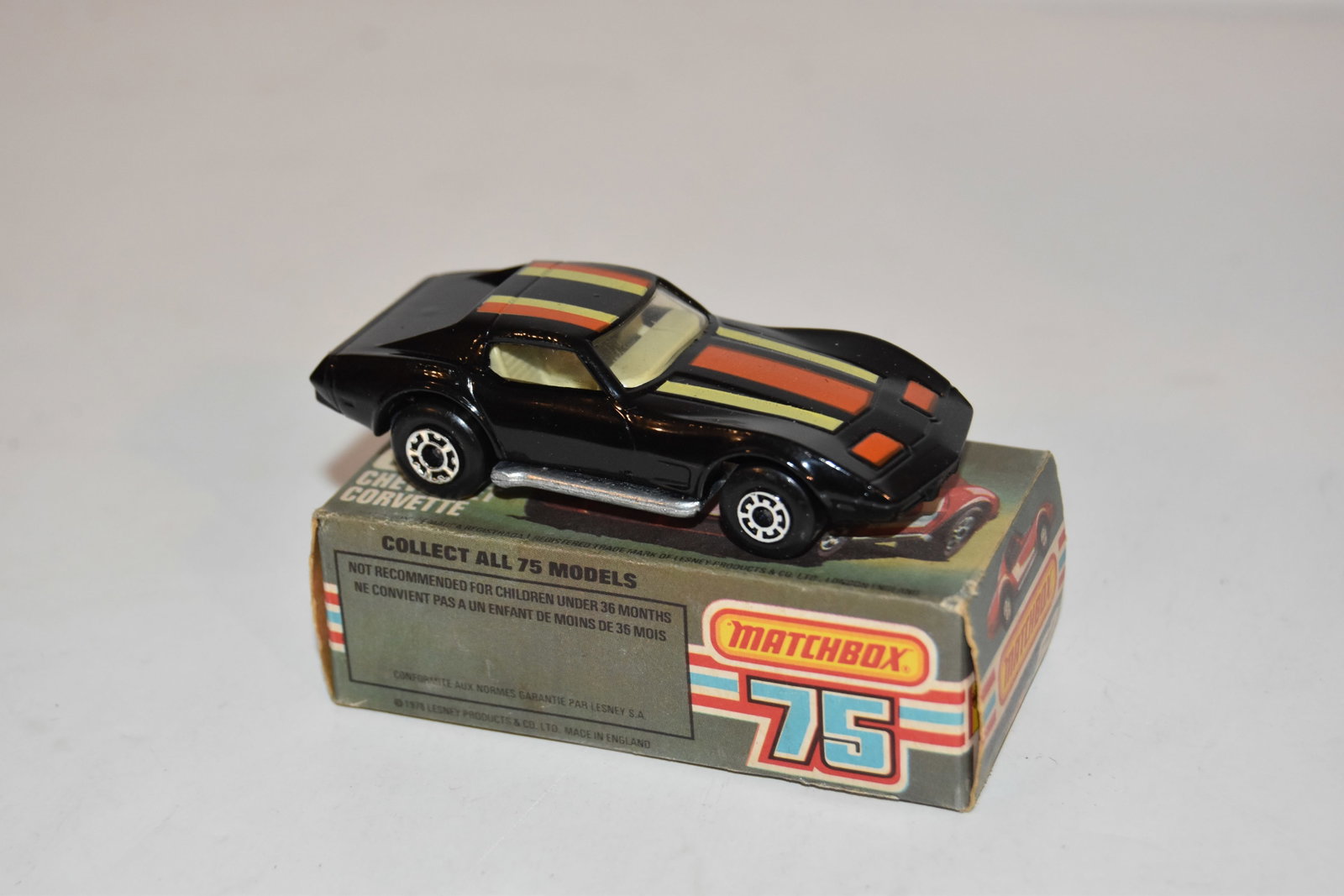 Vintage Match Box Car with box CHEVROLET CORVETTE #62: Vintage Match Box Car with box CHEVROLET CORVETTE #62 Please view all photos as they are part of the description and condition of this Item, Feel free to contact me with questions or picture requests!