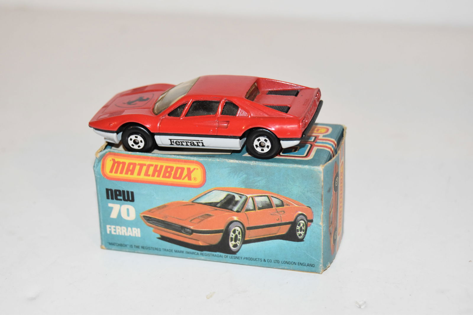 Vintage Match Box Car with box FERRARI #70 (1 of 3)