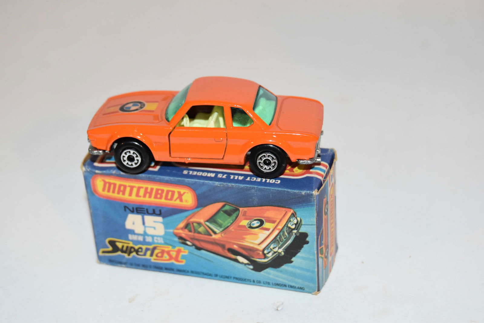 Vintage Match Box Car with box BMW 30 CSL #45 (1 of 4)
