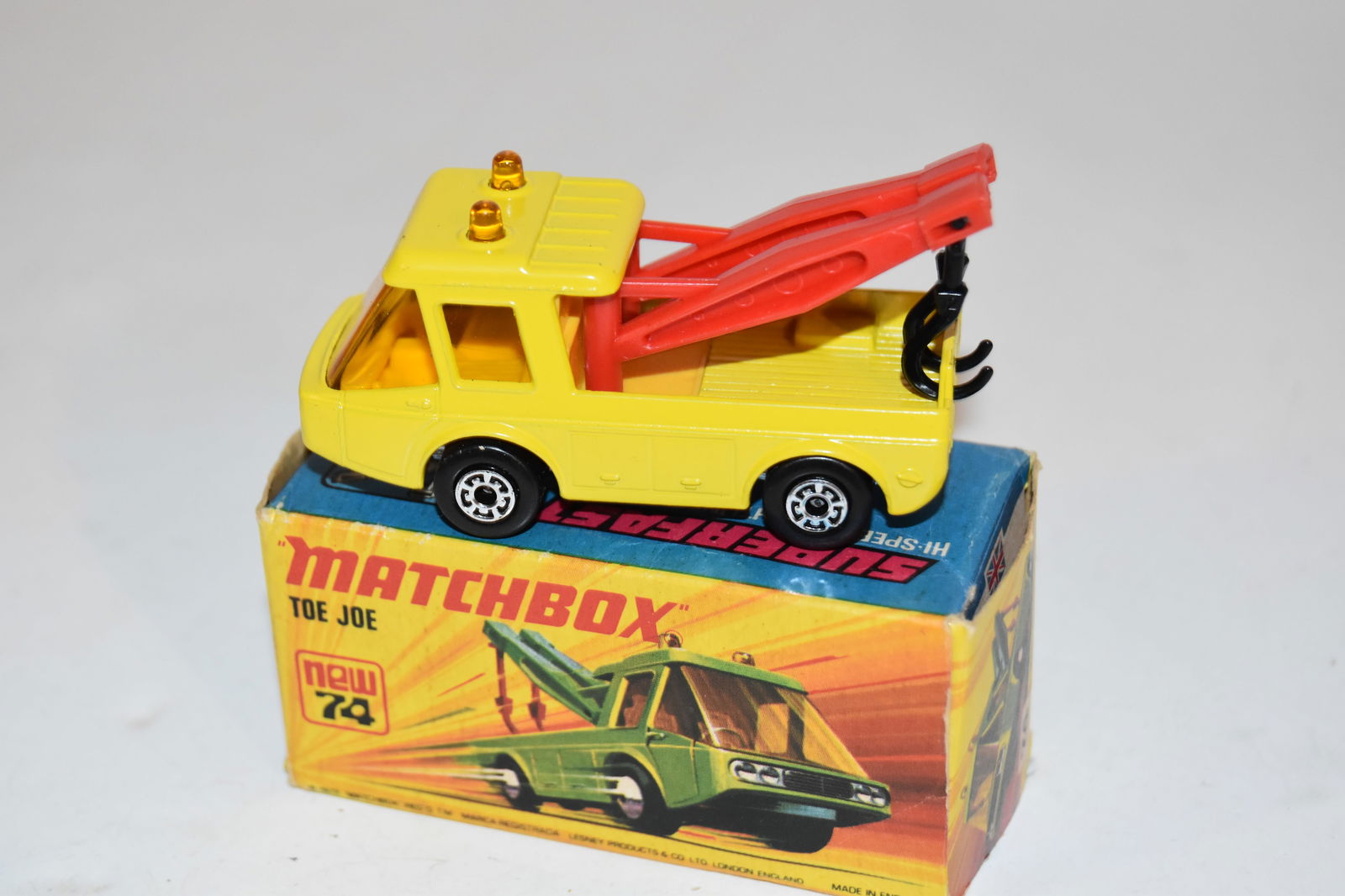 Vintage Match Box Car with box TOE JOE #74 (1 of 4)