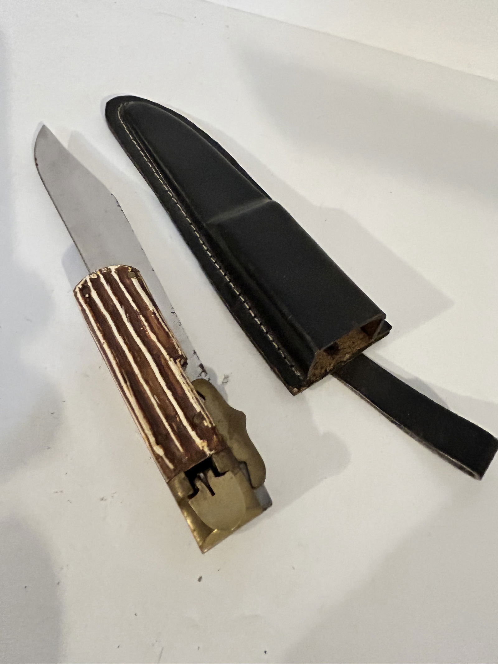 vintage pakistan lock back knife with sheath (1 of 6)