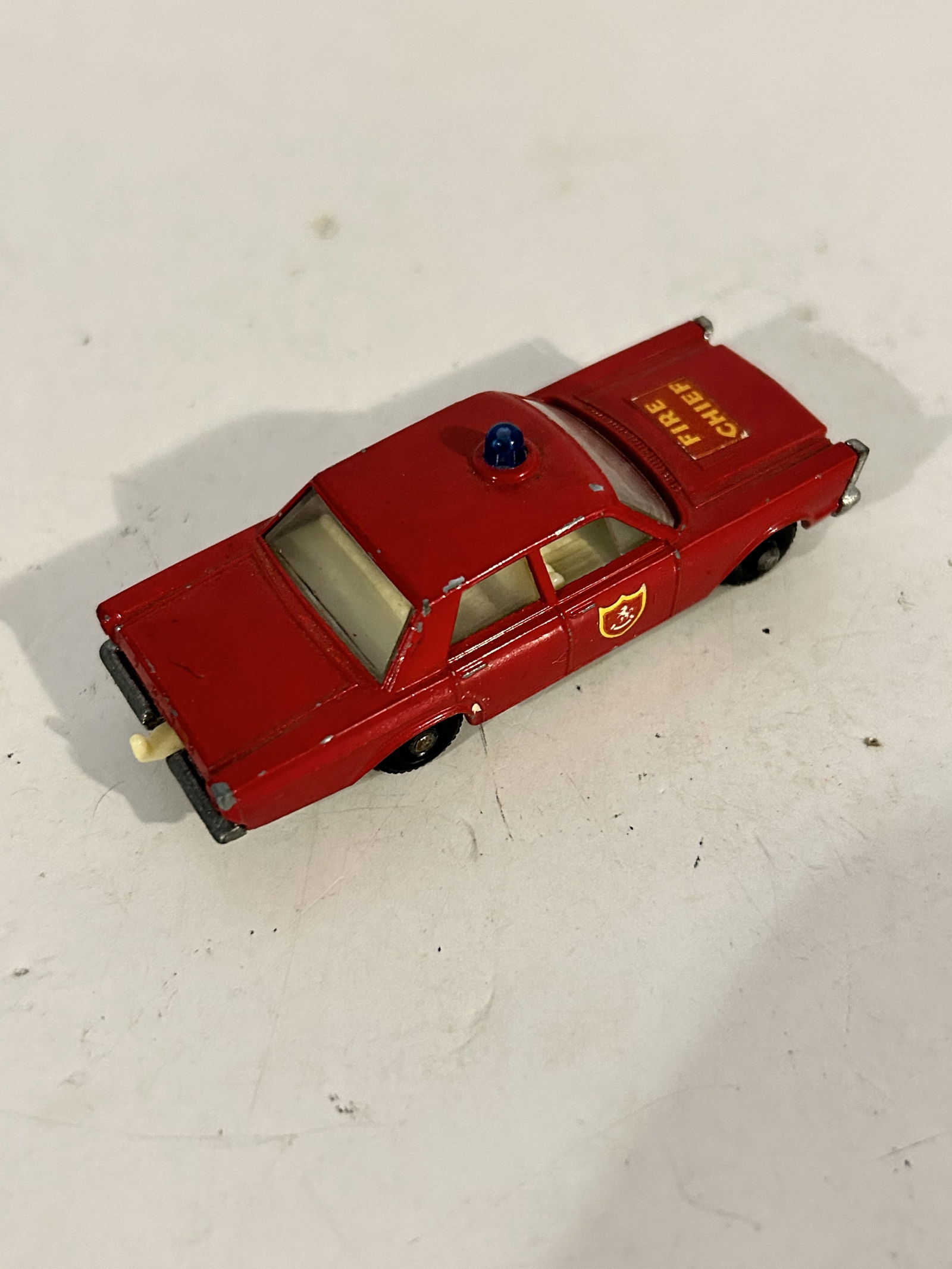 Vintage Matchbox Lesney NO. 55/59 Ford Galaxie Fire Chief Made In England: Vintage Matchbox Lesney NO. 55/59 Ford Galaxie Fire Chief Made In England Please view all photos as they are part of the description and condition of this Item, Feel free to contact me with questions