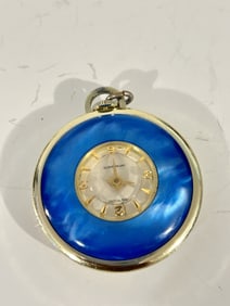 Vintage sterling silver gem stone pendant necklace 18"