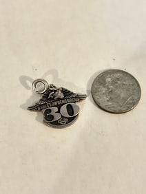 Vintage Sterling Silver Harley Davidson Motors Pendant