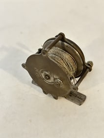 Antique Hendryx fishing Reel Brass Pat July 1880 Original