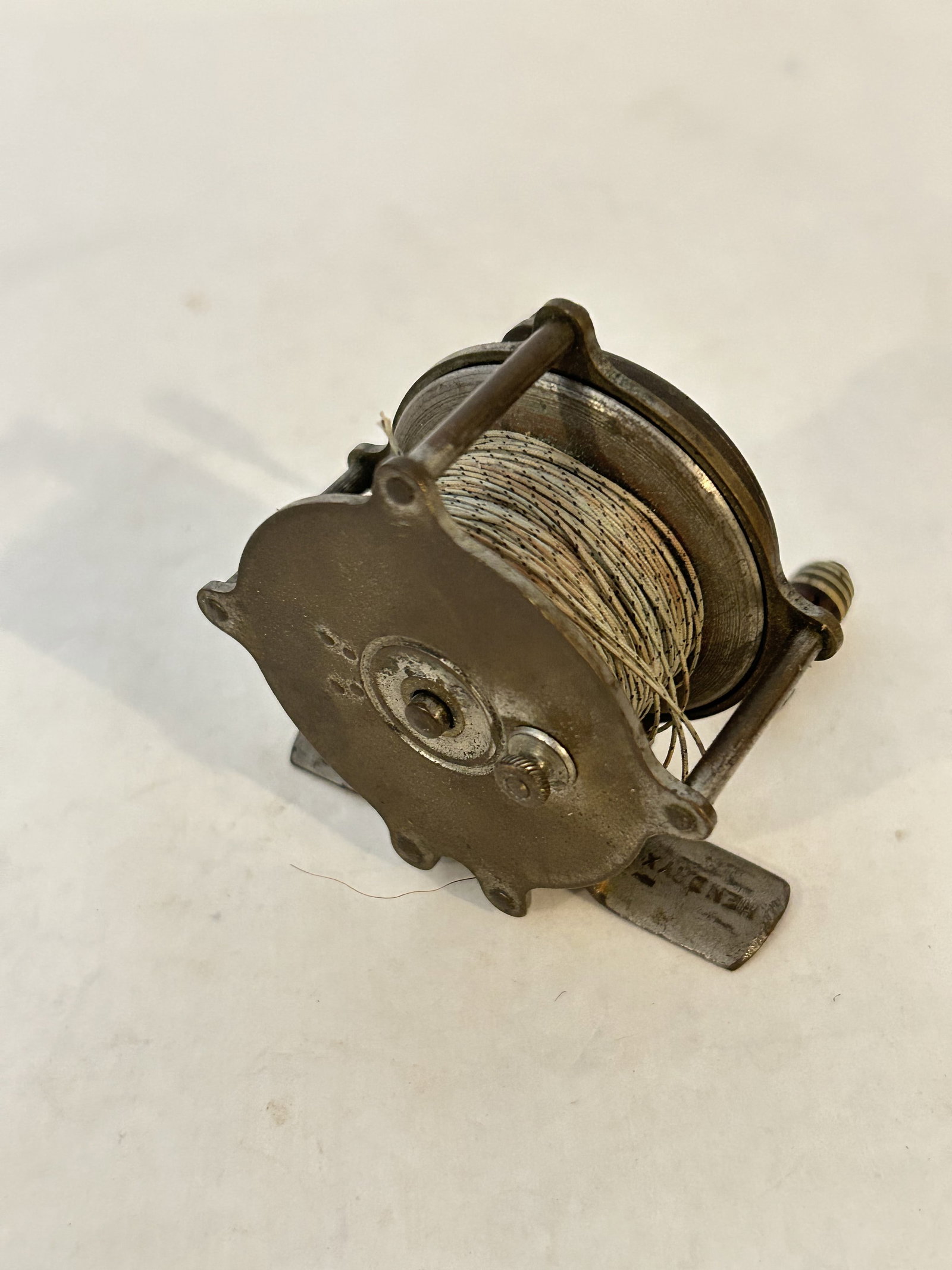 Antique Hendryx fishing Reel Brass Pat July 1880 Original: Antique Hendryx fishing Reel Brass Pat July 1880 Original Please view all photos as they are part of the description and condition of this Item, Feel free to contact me with questions or picture reque
