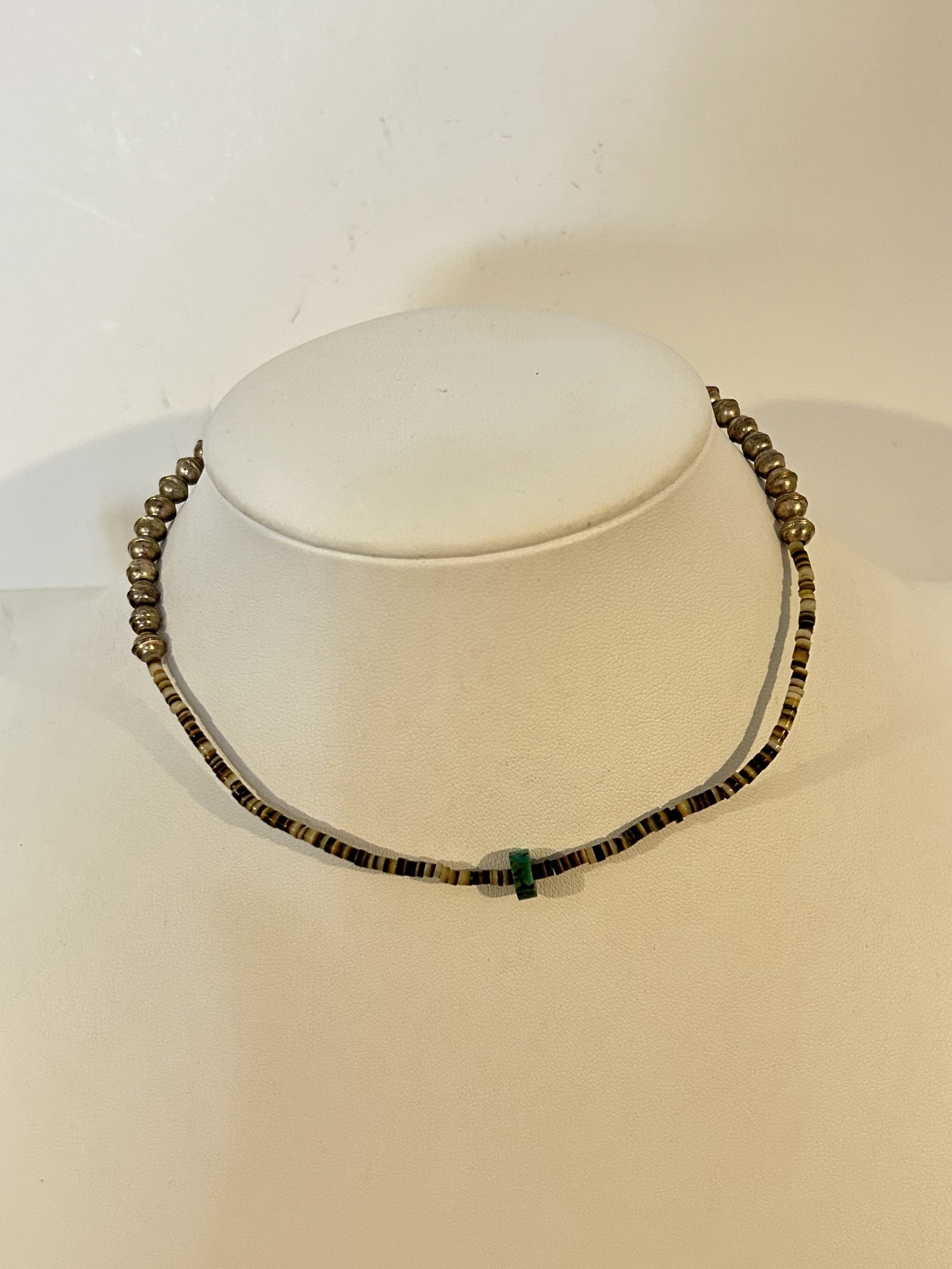 Vintage sterling silver navajo choker necklace 12": Vintage sterling silver navajo choker necklace 12" Please view all photos as they are part of the description and condition of this Item, Feel free to contact me with questions or picture requests! Us
