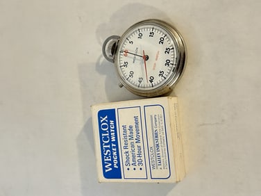 Vintage Westclox Stopwatch Circa 1976 new in box