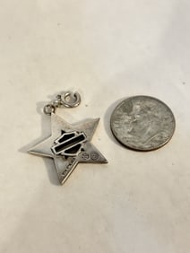 Vintage Sterling Silver Harley Davidson Motors Pendant