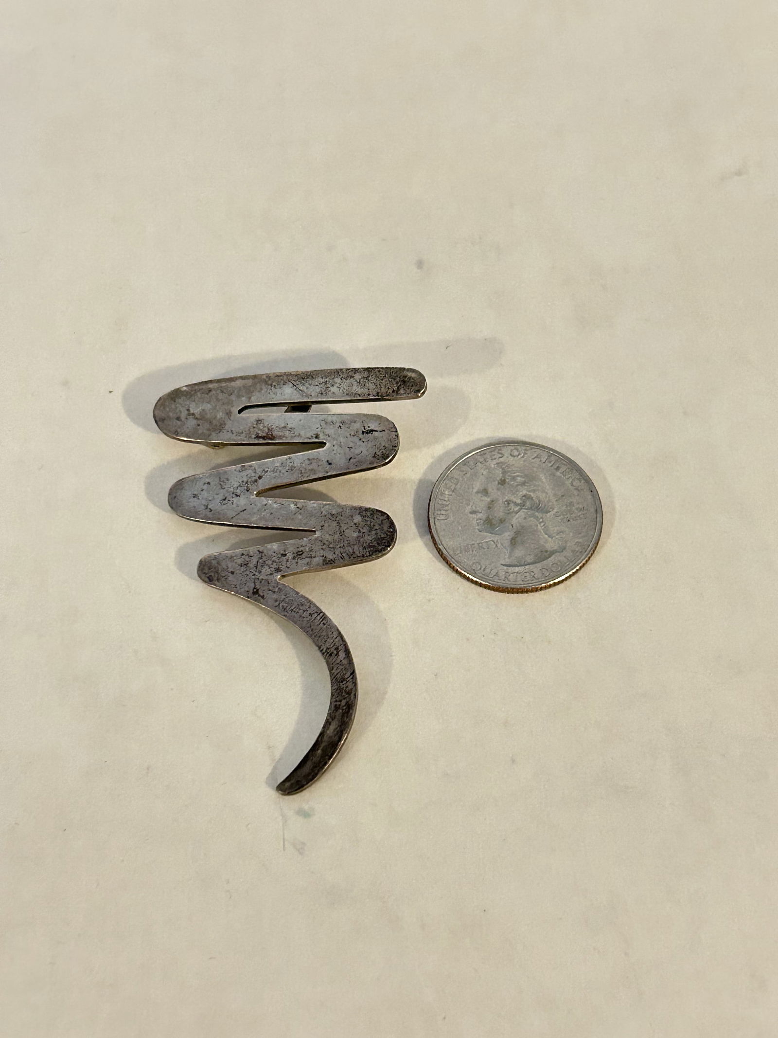 vintage mexico modernist sterling silver brooch pendant (1 of 4)