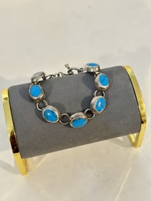 Vintage sterling silver alpaca Bracelet 7"